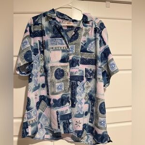 Alia Purple/Blue/Pink Button Down